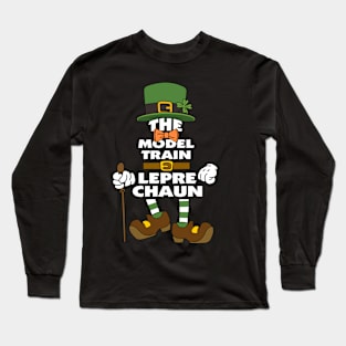 The Model Train Leprechaun St Patrick's Day Celebration Matching Outfits Group Attire Long Sleeve T-Shirt